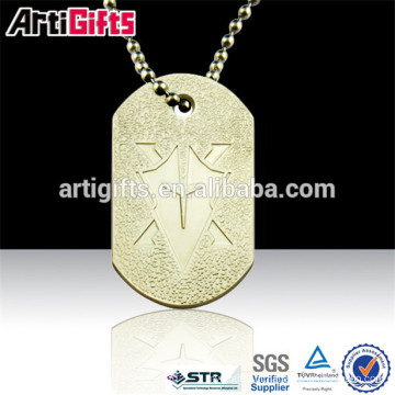 Atacado promoção znic liga militar dog tag